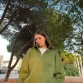 Haki Yeşil Fermuarlı Oversize Sweatshirt