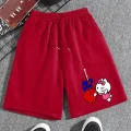 Kırmızı SpiderMan & Hello Kitty Detaylı Şort