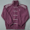 Mor Çizgili Retro Armor Oversize Unisex Ceket