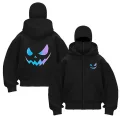 Neon Face Baskılı Kar Maskeli Ninja Unisex Sweatshirt Hırka