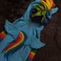 Rainbow Pony Gökkuşağı Desenli Kapüşonlu Fermuarlı Sweatshirt