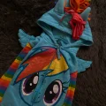 Rainbow Pony Gökkuşağı Desenli Kapüşonlu Fermuarlı Sweatshirt