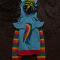 Rainbow Pony Gökkuşağı Desenli Kapüşonlu Fermuarlı Sweatshirt