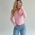 Rover Basic Slim Fit Fermuarlı Bluz