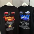 Sally Baskılı Oversize Siyah T-shirt