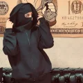Siyah Kar Maskeli Samuray Kapüşonlu Sweatshirt