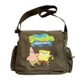 Spongebob Unisex Yeşil Postacı Çantası