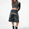 Stars Patch Detaylı Kot Pantolon Şort