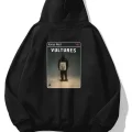 Unisex Vultures Kanye PS2 Sweatshirt Siyah