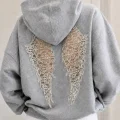 Wing Sırt Dantel Kanat Detaylı Sweatshirt