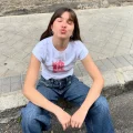 Y2k Çizme Baskılı crop