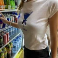 y2k Mavi Kadeh T-shirt
