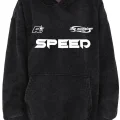 Yıkamalı Speed Kapüşonlu Sweatshirt