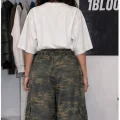 Yüksek Bel Baggy Kargo Pantolon – Kamuflaj & Basic
