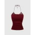 Bordo ek dantell basic siyah crop