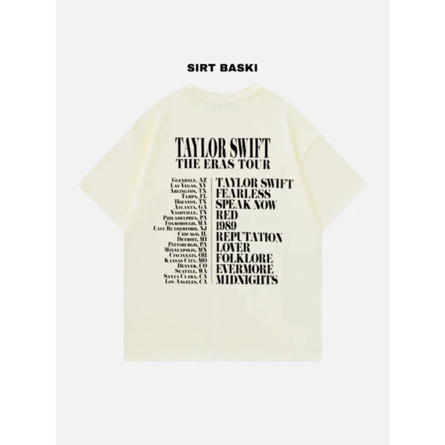 Bej Unisex Taylor Swift The Eras Tour T-Shirt