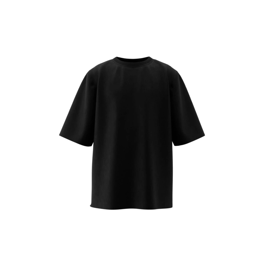 Francesco Bernoulli Detail Önü Düz Siyah Tekli Oversize Unisex T-shirt