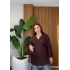 Bağlama Detaylı Kuzu Kimono Ceket