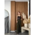 Bel Siyah Lastik Detaylı Palazzo Pantolon