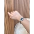 Taşlı Çelik Kelepçeli Gümüş Saat