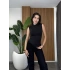 Dik Yaka Asimetrik ve Büzgülü Crop