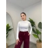 Dik Yaka Modal Body Beyaz