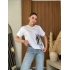 Kaplan Taş Baskılı Baskılı Oversize T-Shirt