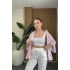 Oversize Pembe Transparan Gömlek