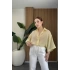Oversize Sarı Transparan Gömlek