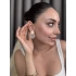 Üst Kare Alt Yuvarlak Şık Model Küpe
