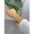 Van Cleef Bombe Serisi Çelik Bileklik Gold