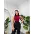 Yanı Büzgülü Kolsuz Bluz