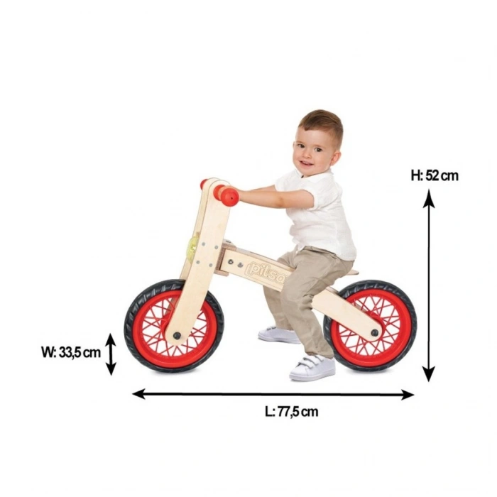 02 001 NessiWorld Freestyle Cycle - Ahşap Bisiklet Pedalsız / +24 ay