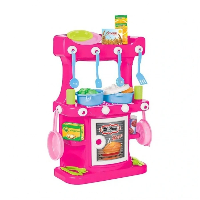 03 335 Hamarat Ayaklı Mutfak Seti Pembe -NessiWorld Oyuncak