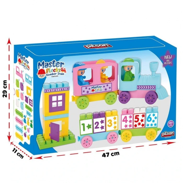03 605 Master Blok Rakamlı Tren -NessiWorld Oyuncak