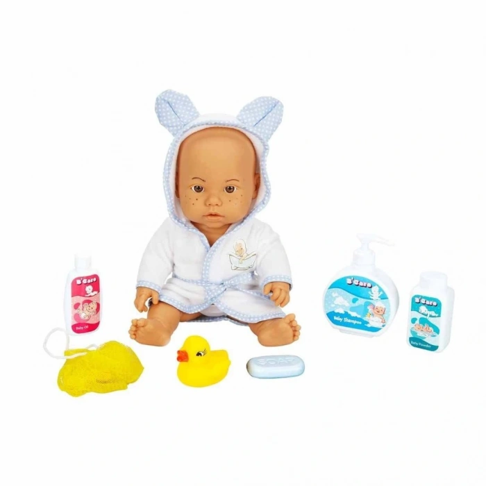 030031 NessiWorldman, Bebelou Banyo Zamanı Bebek Seti, 35 cm / +3 yaş
