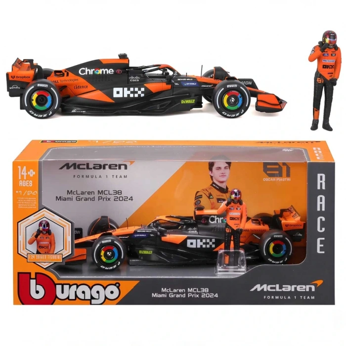 1:24 MCL38 Miami Grand Prix 2024 Model Araç