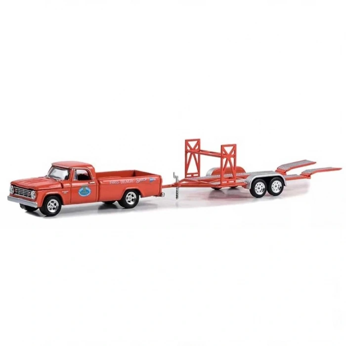 1/64 1967 Dodge D-100 with Tandem Car Trailer