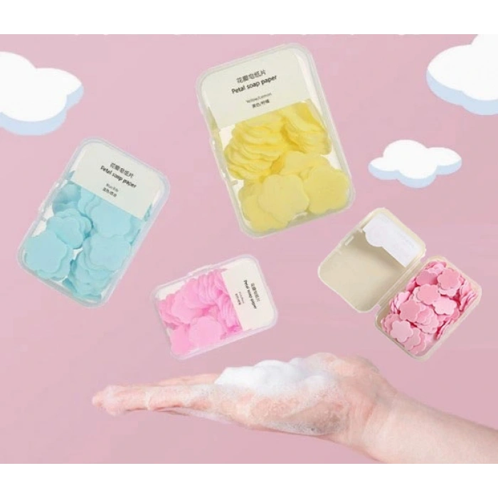 100 Yaprak Eriyen Mini Parfümlü Kağıt Sabun