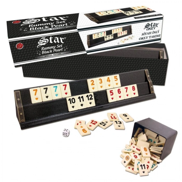 Timion 1010679 Star Siyah İnci Okey Takımı
