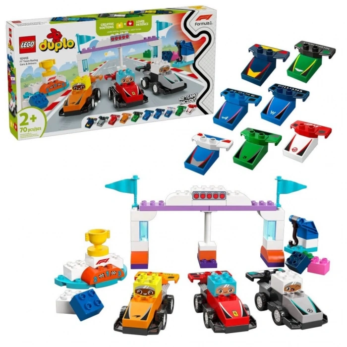 Timion 10445   Duplo F1 Takımı Yarış Arabaları ve Sürücüleri 70  parça +2aş