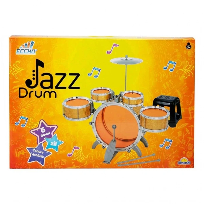 Timion 1080080 Eccho, Davul Set - Jazz Drum / 5 adet Davul, Zil ve Tabure / +3 yaş