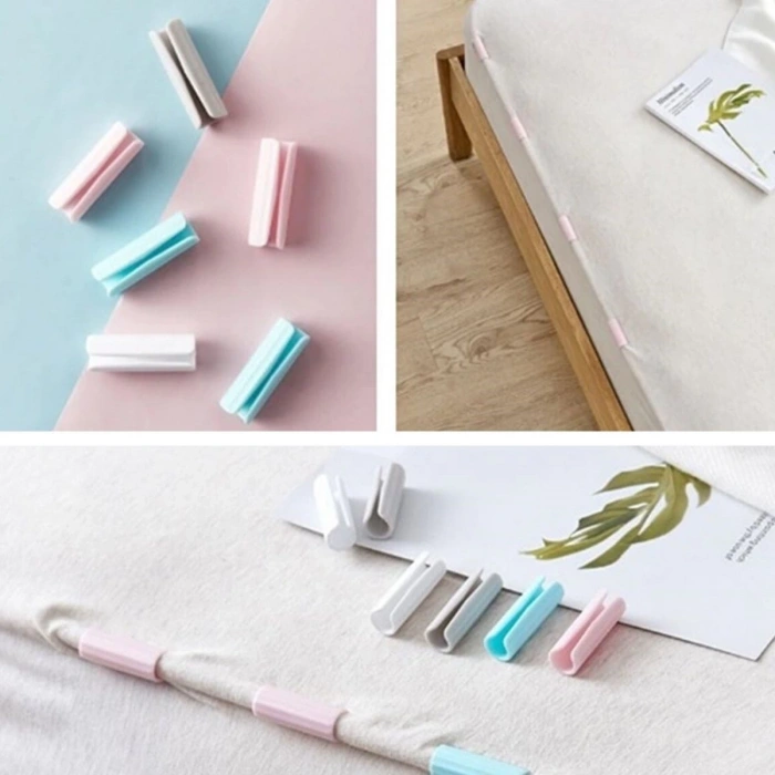 12 Adet Çok Amaçlı Çarşaf Tutucu, Sabitleyici ,kaydırmaz Nevresim Örtü Düzenleyici Klipsler (5148)