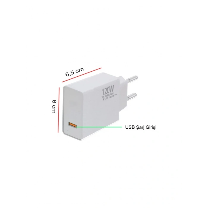 120w Süper Hızlı Şarj Cihazı - Usb Type-c (5148)