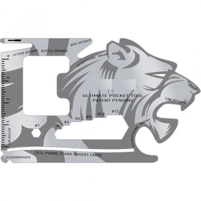 18 Fonksiyonlu Cüzdan İçi Aslan Tasarımlı Kart Acil Durum Kiti (5148)