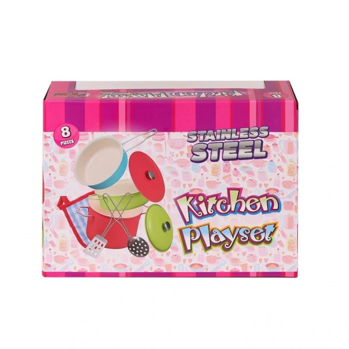 1818-7A NessiWorld Tencere 8 Parça Pembe -Vardem Oyuncak