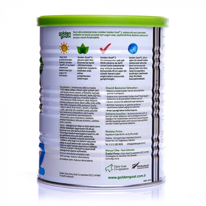 2 Keçi Sütlü Devam Sütü 6-12 Ay 400 Gr