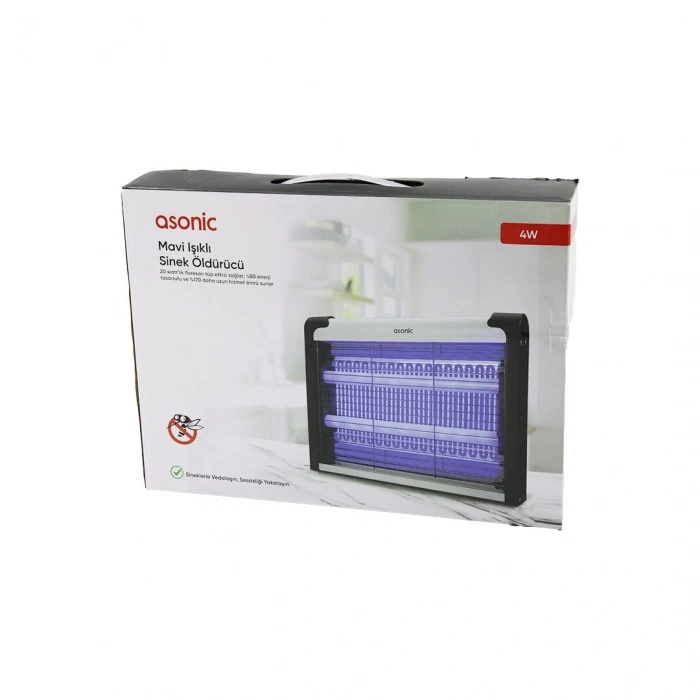 2 LEDLİ SİNEK ÖLDÜRÜCÜ CIZ MAKİNE 4W - 2000V 30M2 ETKİNLİK ALANI AS-A28 (5148)