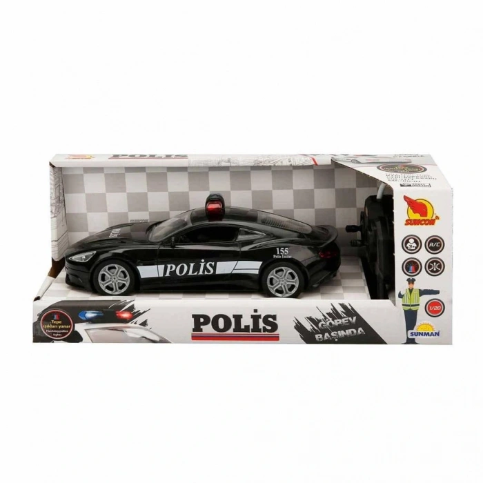 20357 Uzaktan Kumandalı Işıklı Polis Arabası 21 cm  NessiWorld