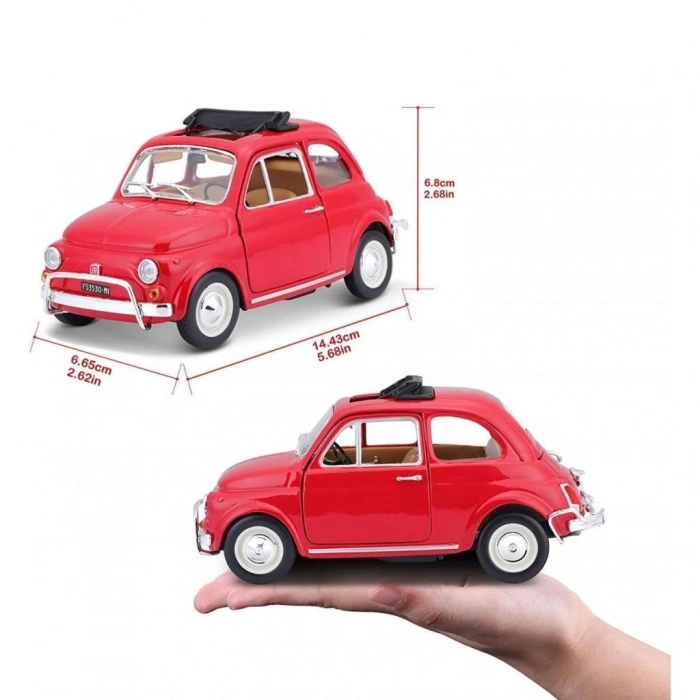 22099 Fiat 500L 168 Kırmızı 1:24 -NessiWorld